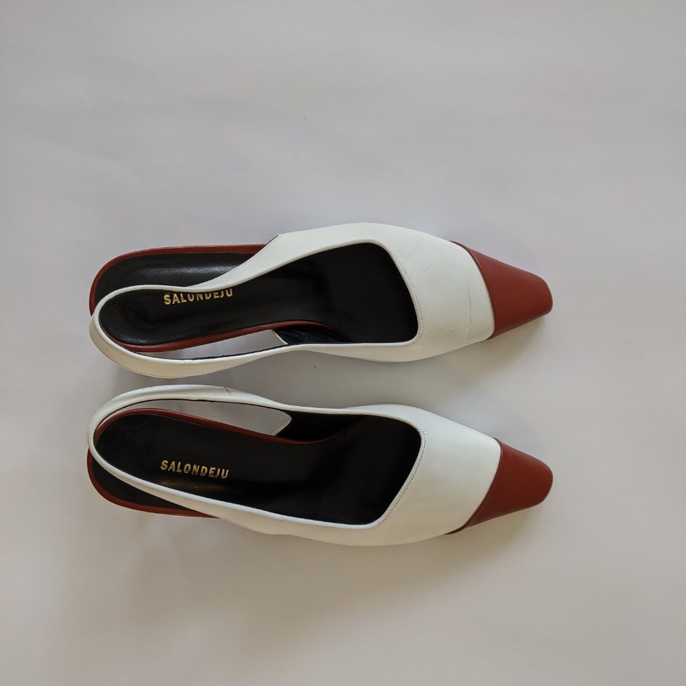 cherry/white pump - Picture 2 of 8